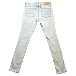 Pacsun Jeans Mens 32x32 Light Wash Stacked Skinny Distressed Ripped Denim